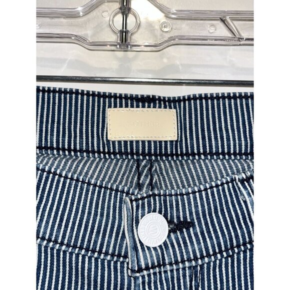 Mother The Vamp On the Road Blue Stripe Stretch Distressed Jeans Women's Size 27 - Picture 5 of 12